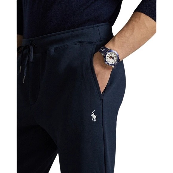 Polo Ralph Lauren Men's Navy Blue Double-Knit Athleisure Jogging Bottoms Size XL - Picture 3 of 14
